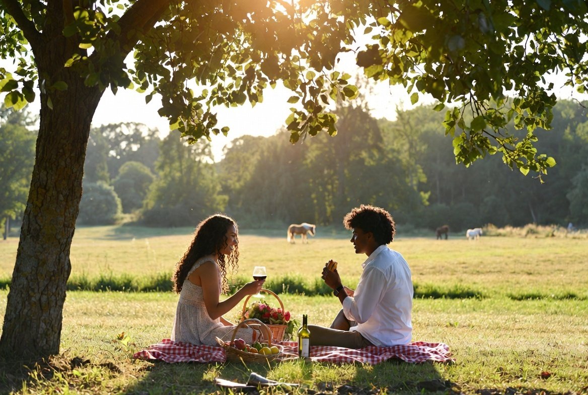 Romantic pony picnic for two